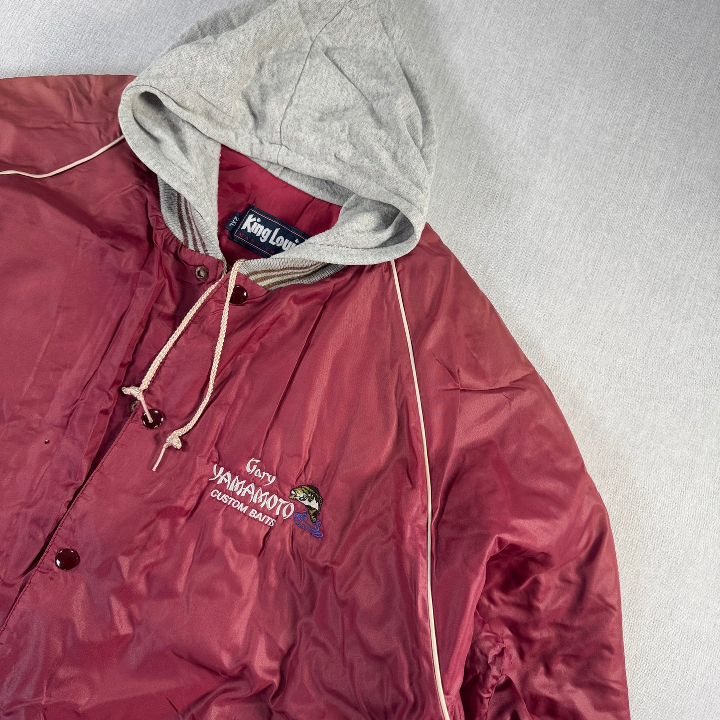 90s ゲーリーヤマモト ジャケット USA製 フード付き 赤 ja-u-2505-011