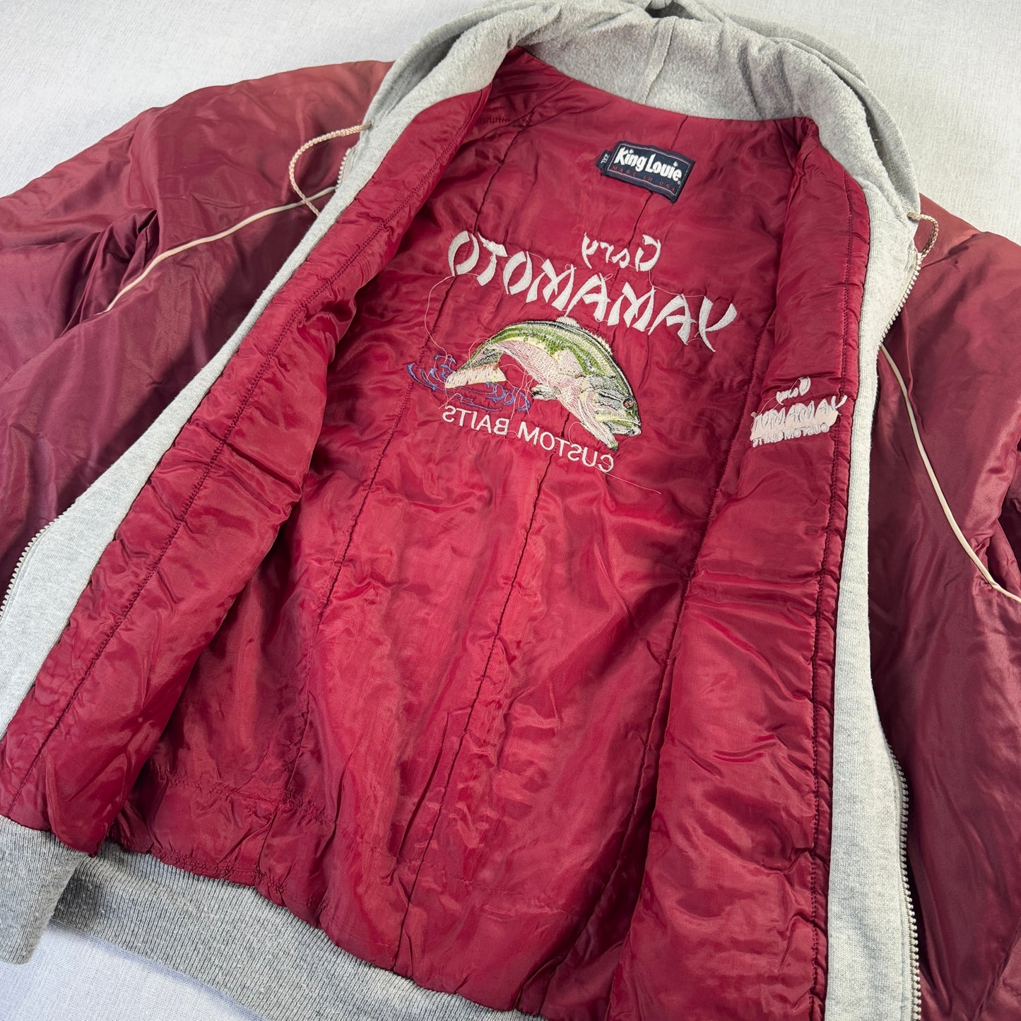 90s ゲーリーヤマモト ジャケット USA製 フード付き 赤 ja-u-2505-011