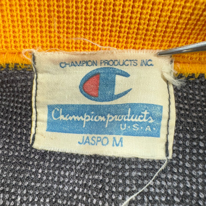 90s チャンピオン トラックジャケット 黒 黄色 ジャージ M ja-u-2505-008