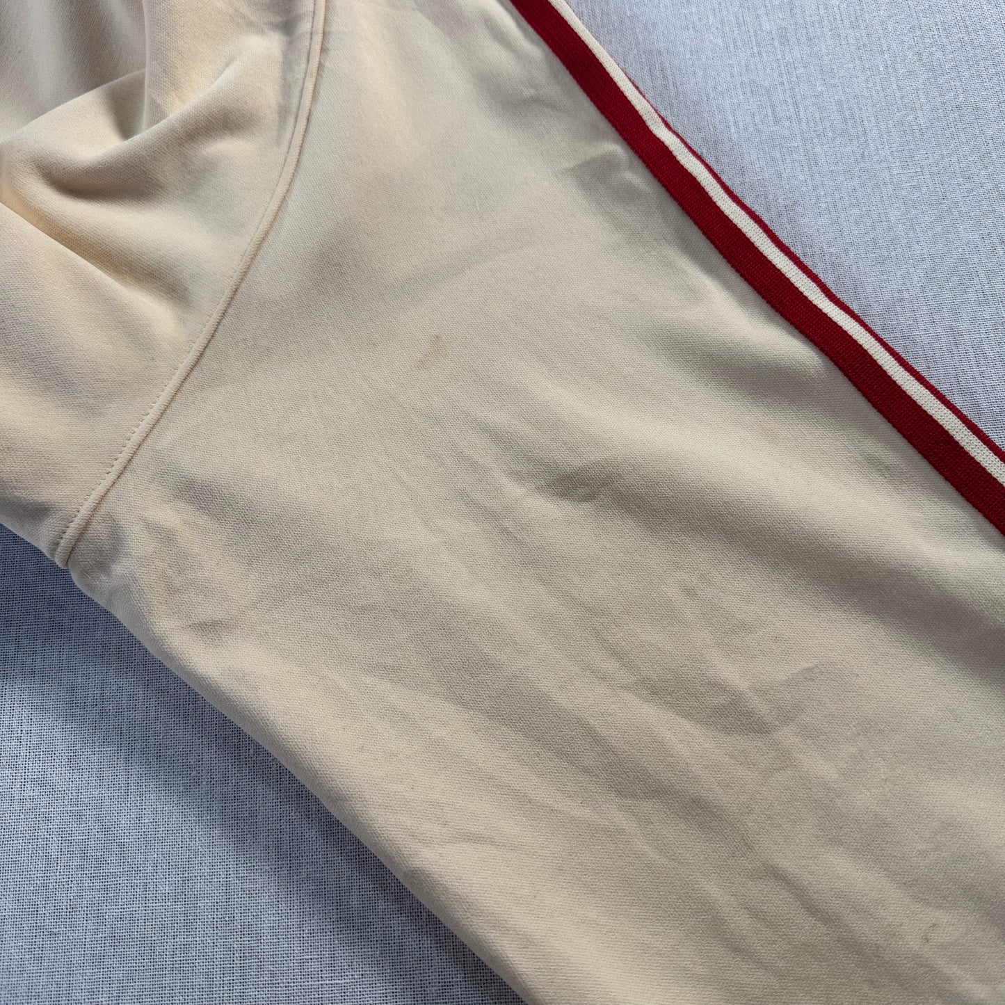 80s 90s アシックス トラックジャケット ビンテージ ベージュ 赤 ja-u-2505-006