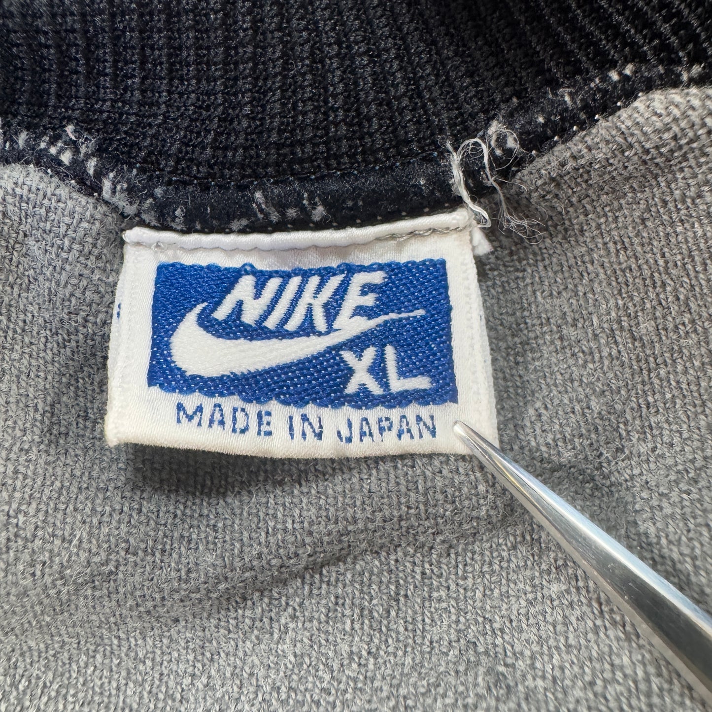 80s ナイキ NIKE トラックジャケット 青タグ グレー ビンテージ ja-u-2505-002