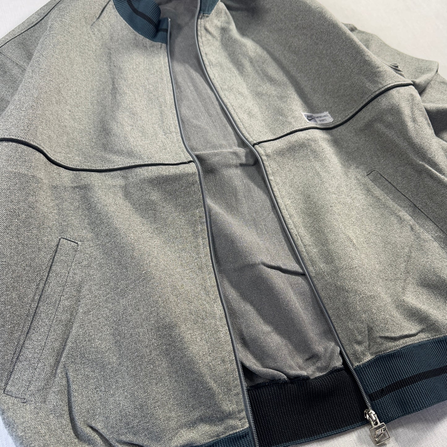 80s ナイキ NIKE トラックジャケット 青タグ グレー ビンテージ ja-u-2505-002