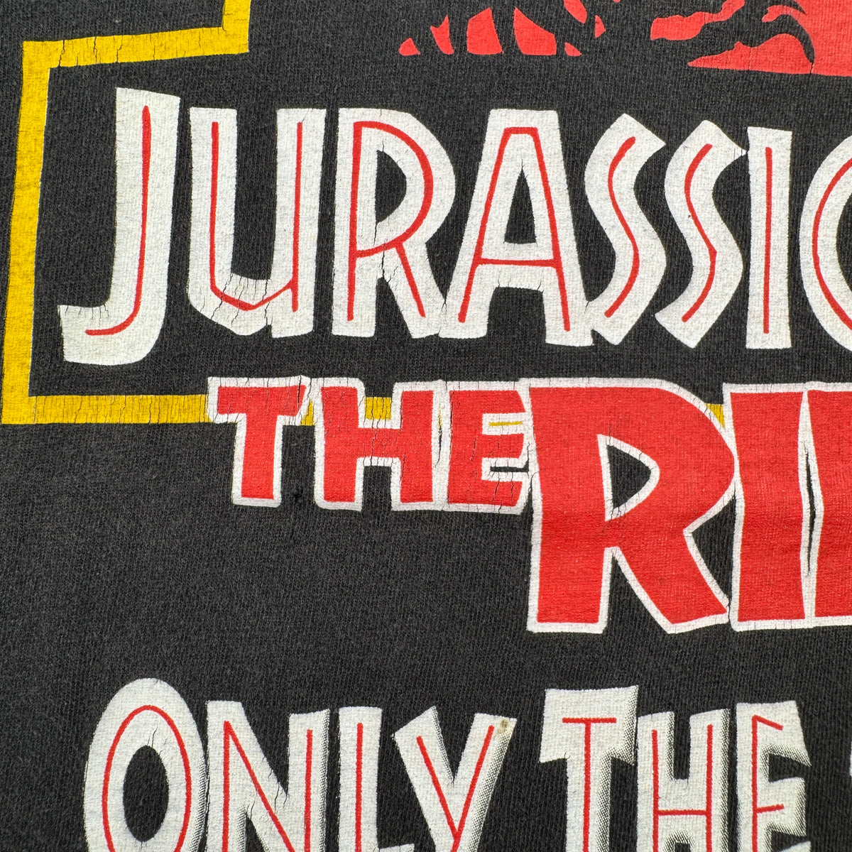 90s ジュラシックパーク THE RIDE 映画T Tシャツ Jurassic Park USA製 L 両面プリント m-x-2505-034