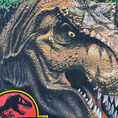 90s ジュラシックパーク THE RIDE 映画T Tシャツ Jurassic Park USA製 L 両面プリント m-x-2505-034