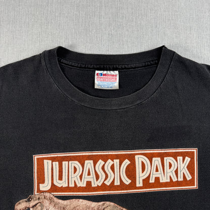 90s ジュラシックパーク 蓄光 映画T Tシャツ Jurassic Park USA製 XL シングルステッチ m-x-2505-035