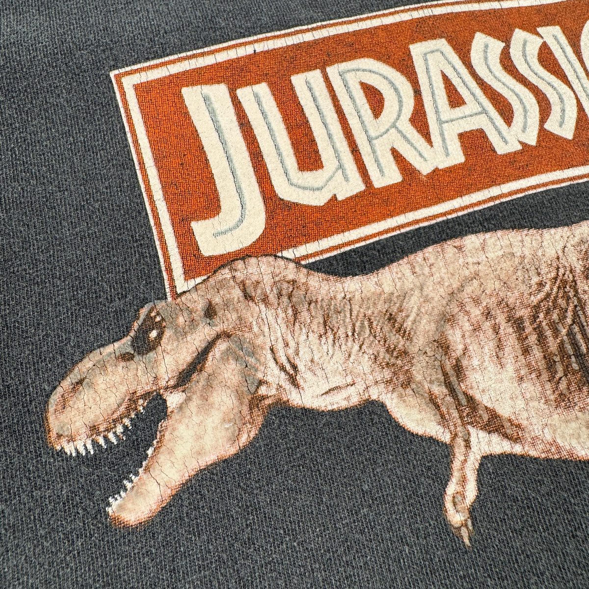 90s ジュラシックパーク 蓄光 映画T Tシャツ Jurassic Park USA製 XL シングルステッチ m-x-2505-035