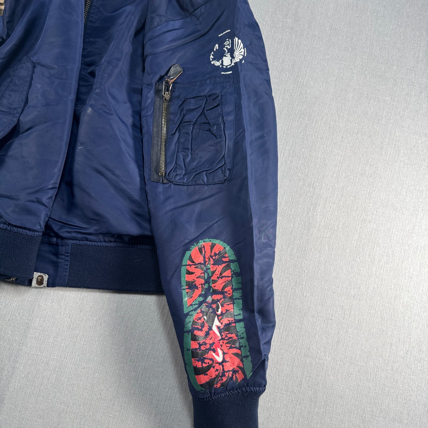 A BATHING APE MA1 シャーク ボンバージャケット 日本製 XL ja-2603-063