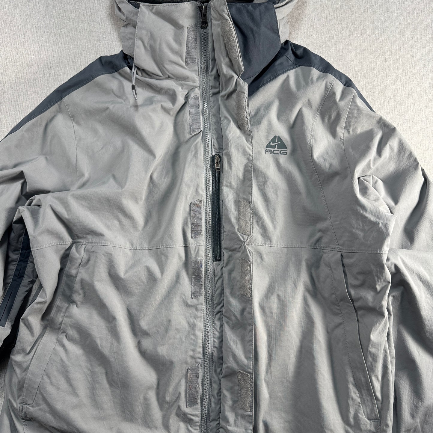 00s ナイキ NIKE ACG マウンテンパーカー グレー Y2K L ja-2603-043