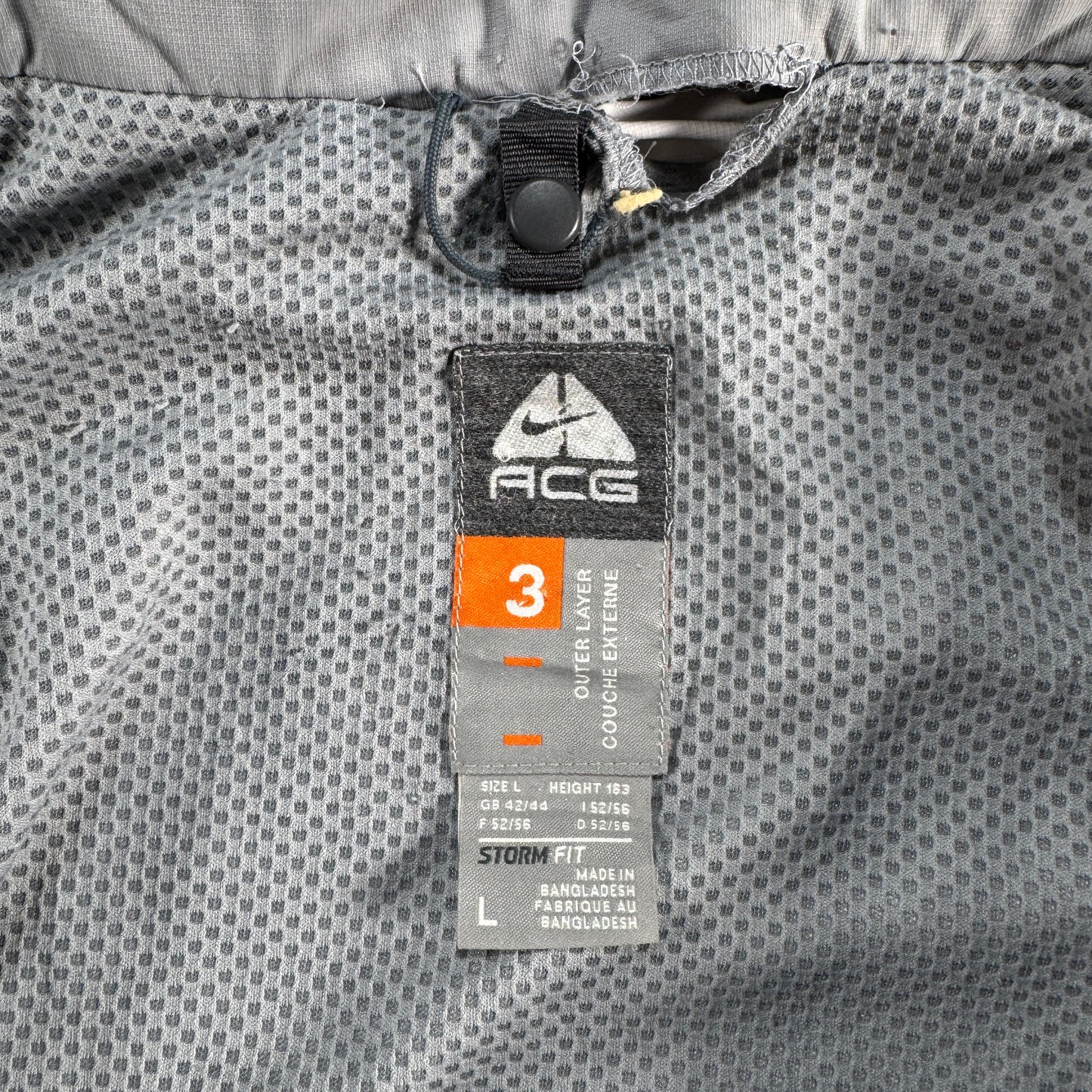 00s ナイキ NIKE ACG マウンテンパーカー グレー Y2K L ja-2603-043