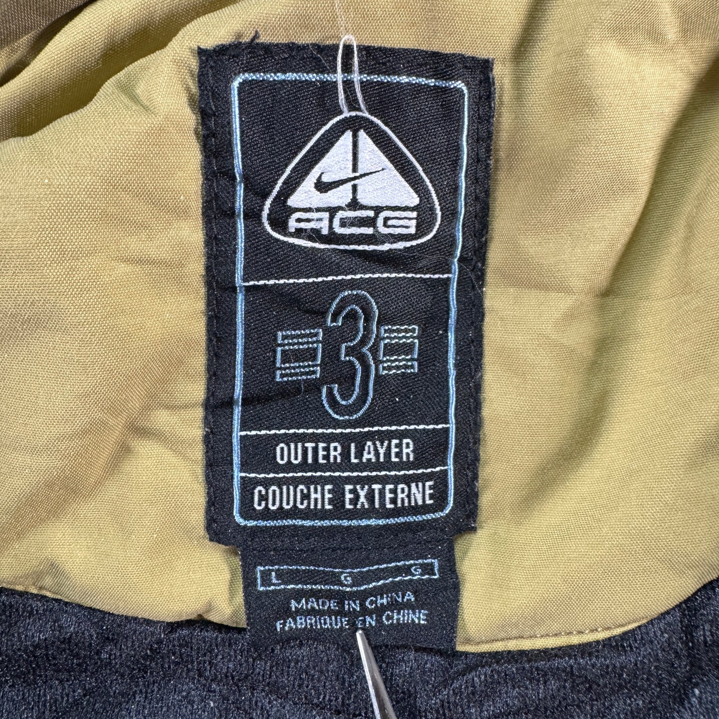 90s Nike ナイキ ACG テック ナイロンジャケット ベージュ L ja-2603-033