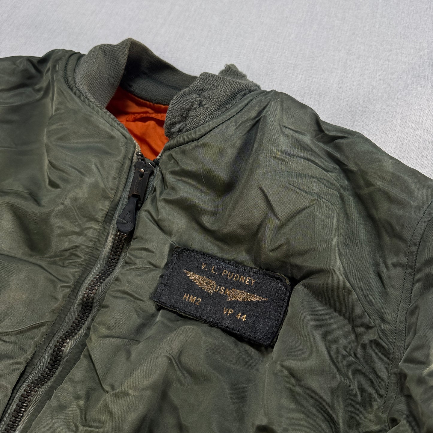 60s アルファ MA-1 米軍実物 scovillジッパー ビンテージ ja-2603-003