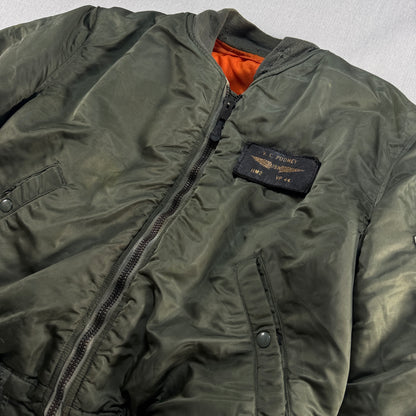 60s アルファ MA-1 米軍実物 scovillジッパー ビンテージ ja-2603-003