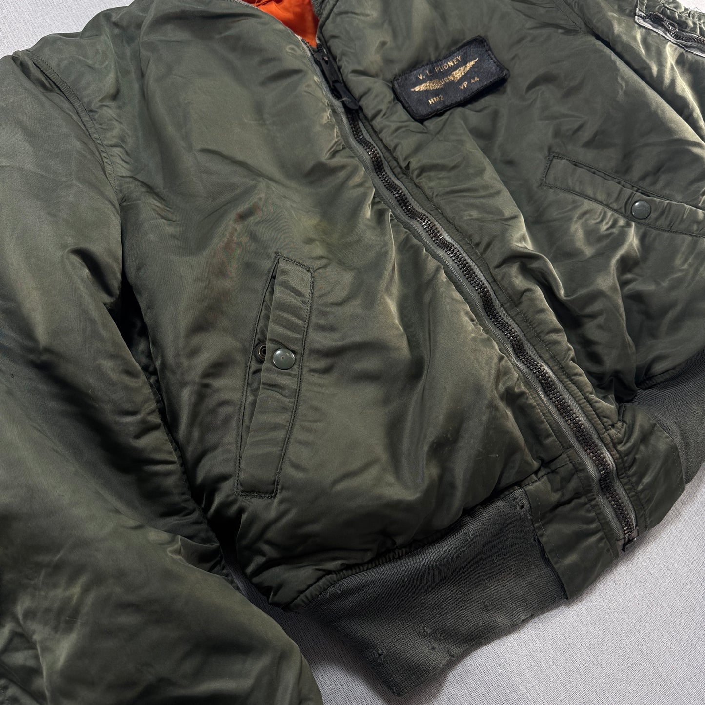 60s アルファ MA-1 米軍実物 scovillジッパー ビンテージ ja-2603-003