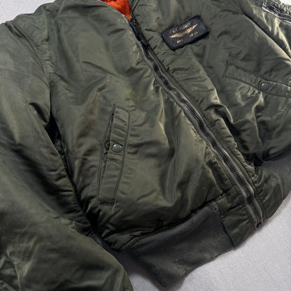 60s アルファ MA-1 米軍実物 scovillジッパー ビンテージ ja-2603-003