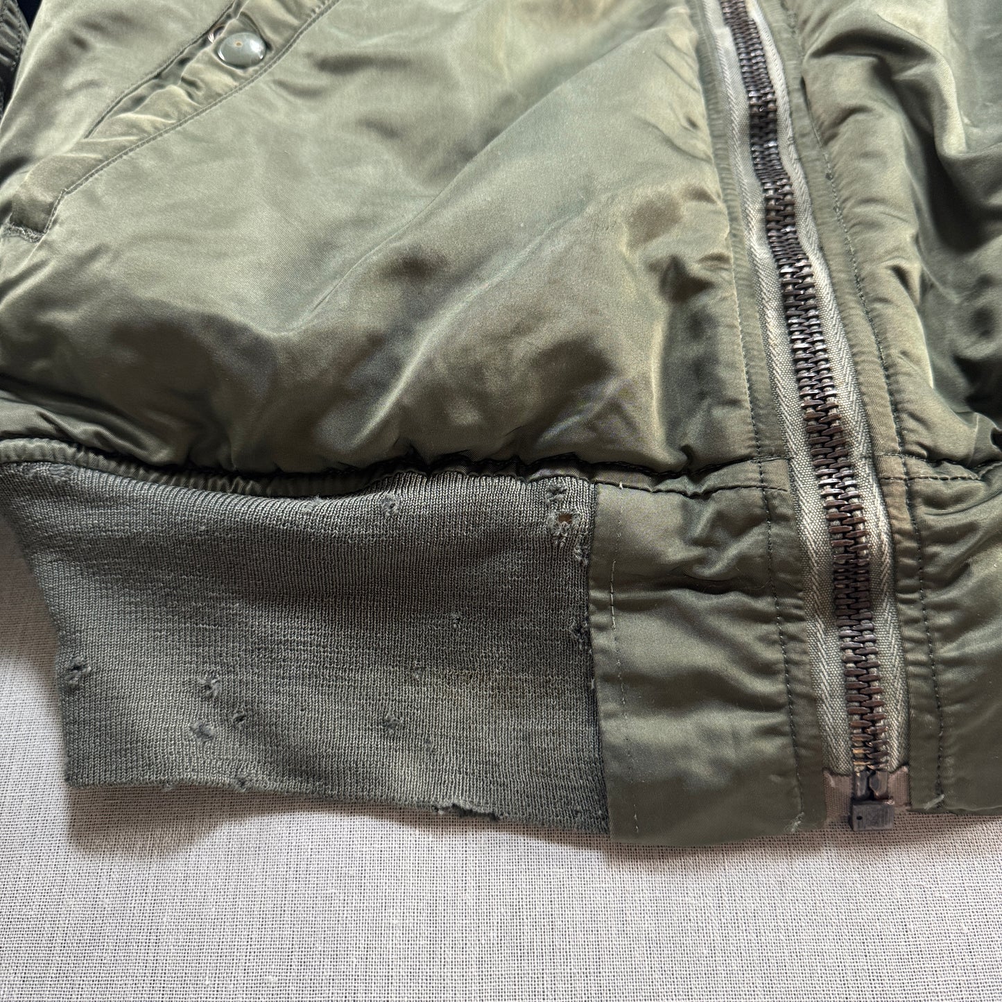 60s アルファ MA-1 米軍実物 scovillジッパー ビンテージ ja-2603-003