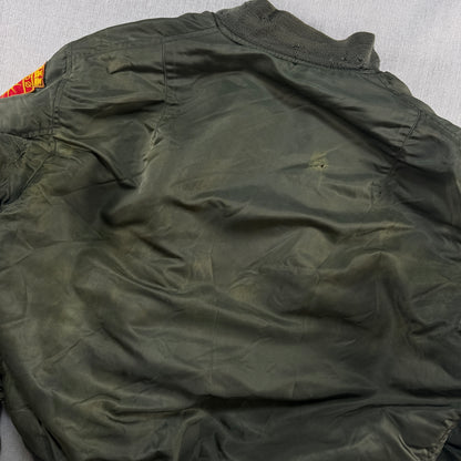 60s アルファ MA-1 米軍実物 scovillジッパー ビンテージ ja-2603-003