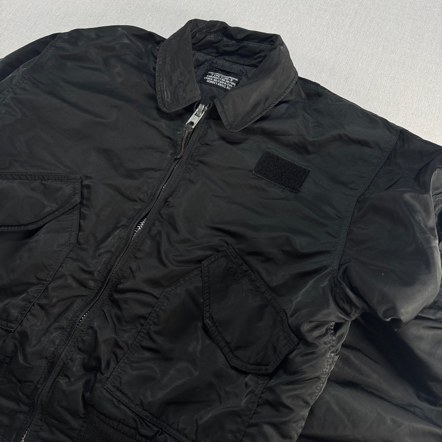 90s schott ショット CWU-R フライトジャケット ビンテージ 黒 ja-2603-021