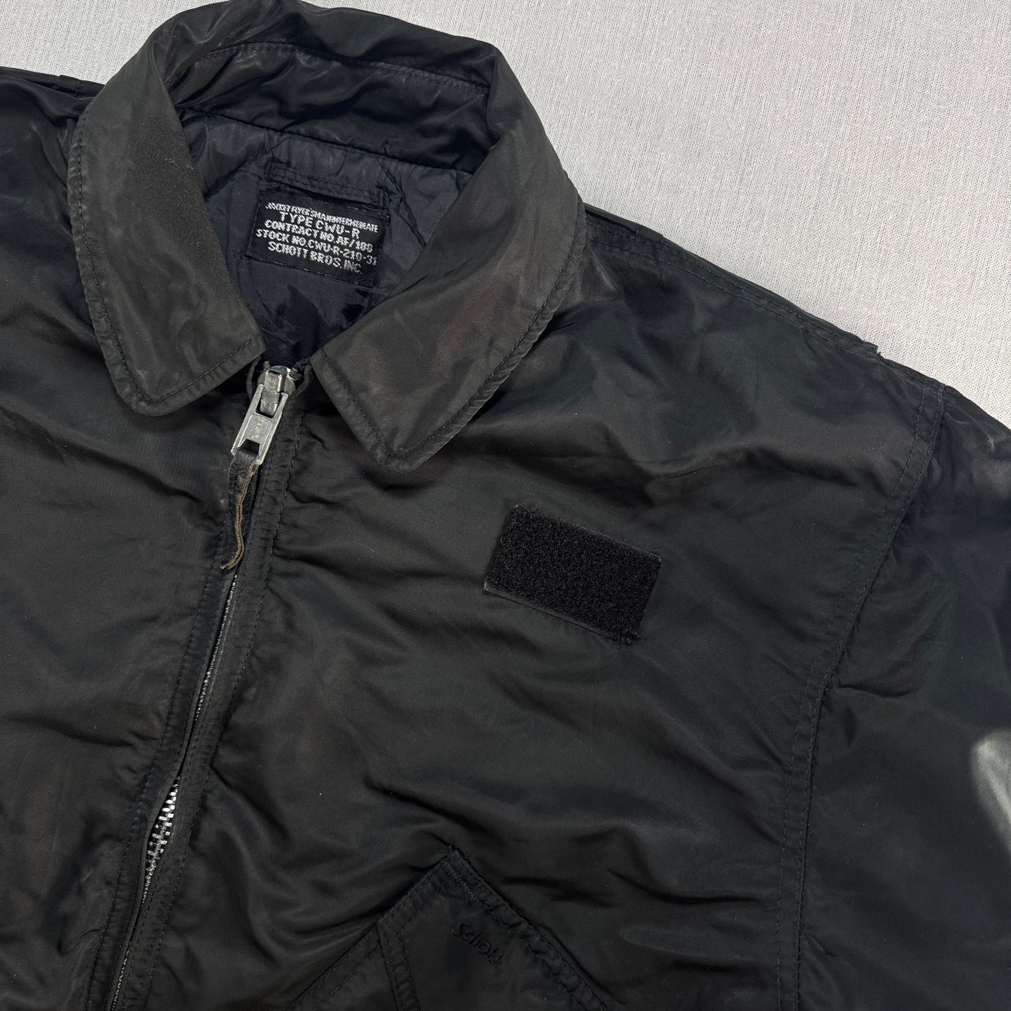 90s schott ショット CWU-R フライトジャケット ビンテージ 黒 ja-2603-021