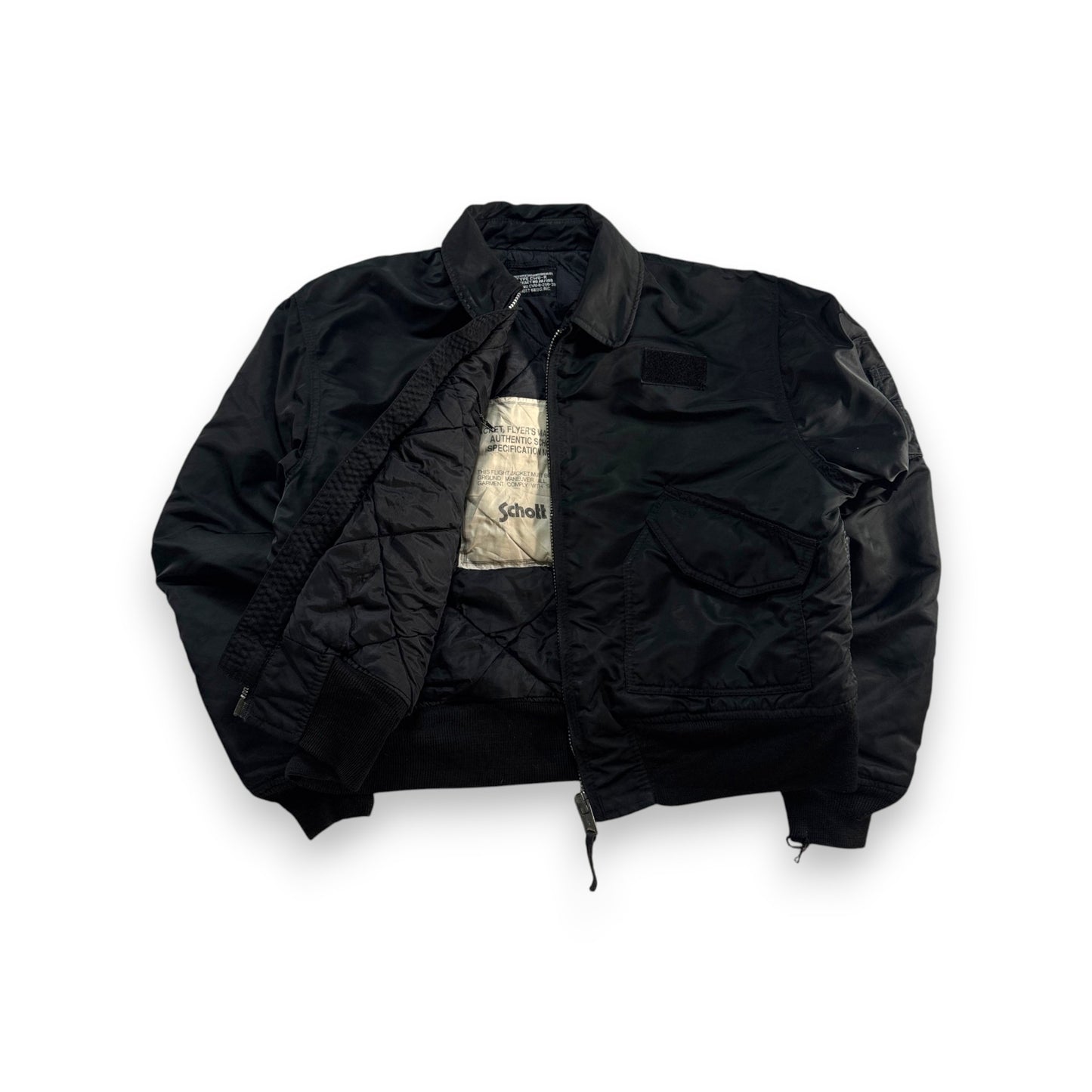 90s schott ショット CWU-R フライトジャケット ビンテージ 黒 ja-2603-021