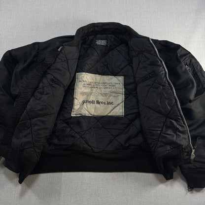 90s schott ショット CWU-R フライトジャケット ビンテージ 黒 ja-2603-021