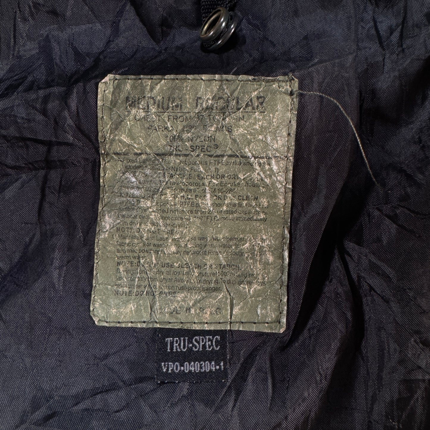 ECWCS Tru-Spec GEN2 民生品 ブラック コールドウェザーパーカー XL ja-2603-008