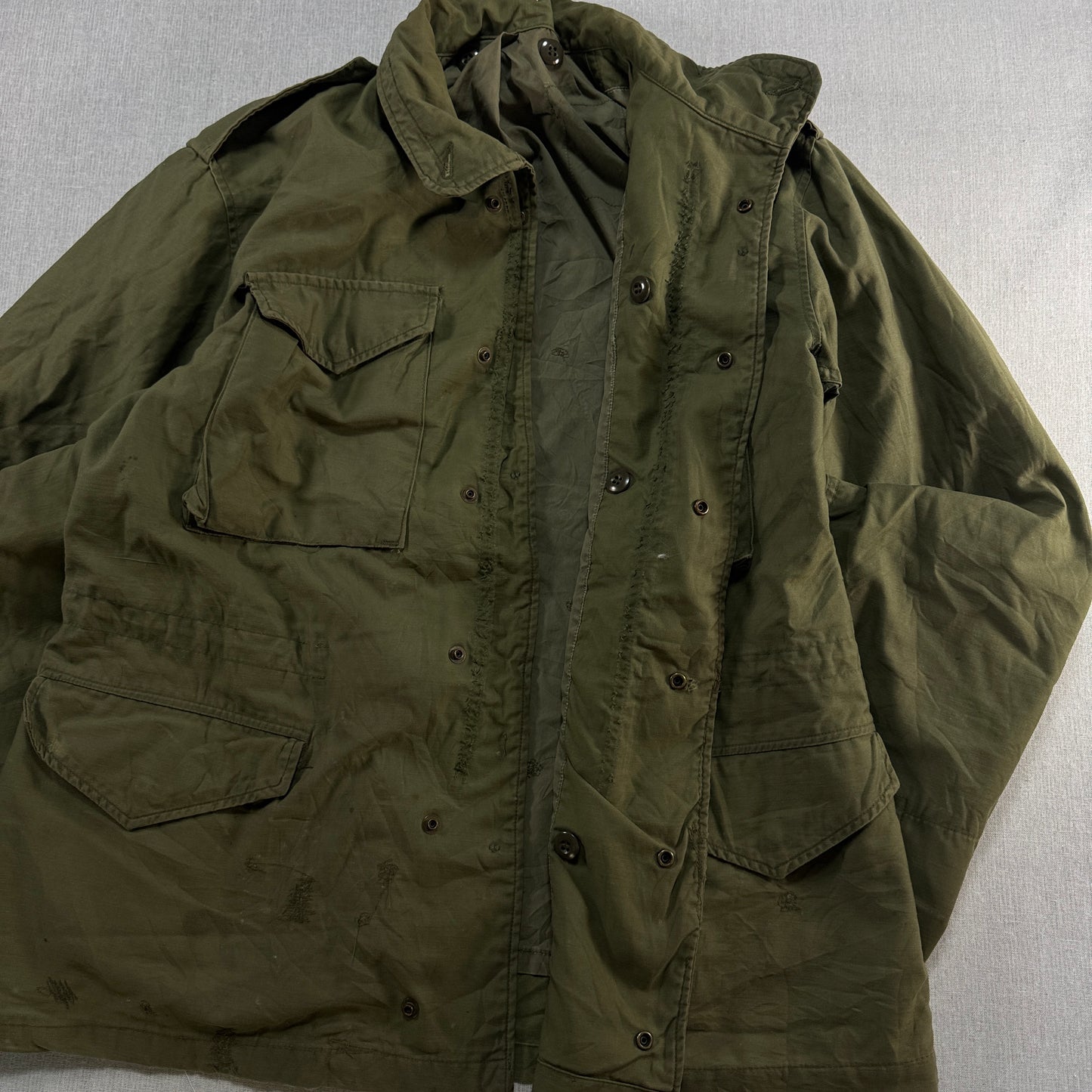 70s 80s US ARMY M65 フィールドジャケット 3rd オリーブ ja-2603-017