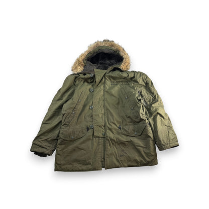 70s 米軍実物 N-3B 米軍実物 ミリタリージャケット L 72年製 USA ja-2603-015