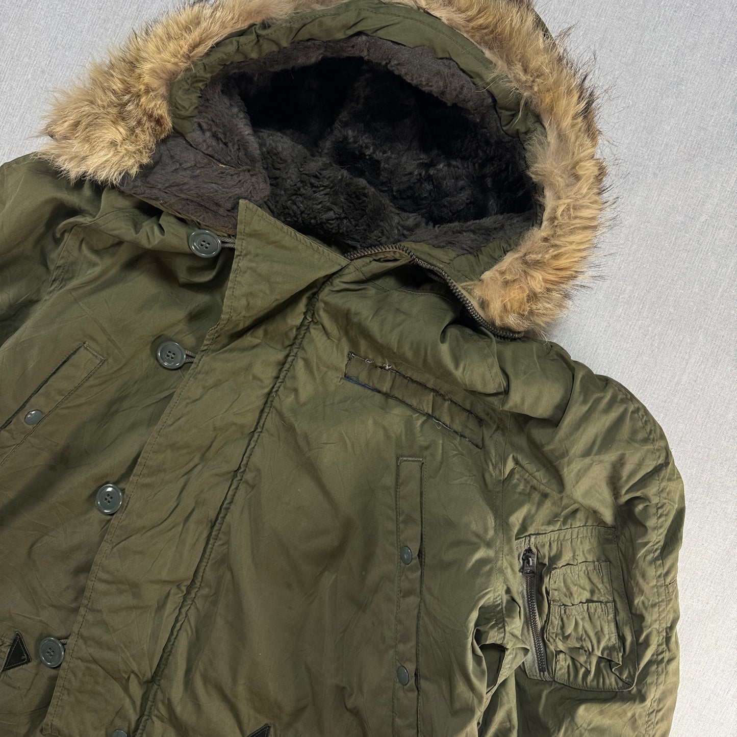 70s 米軍実物 N-3B 米軍実物 ミリタリージャケット L 72年製 USA ja-2603-015