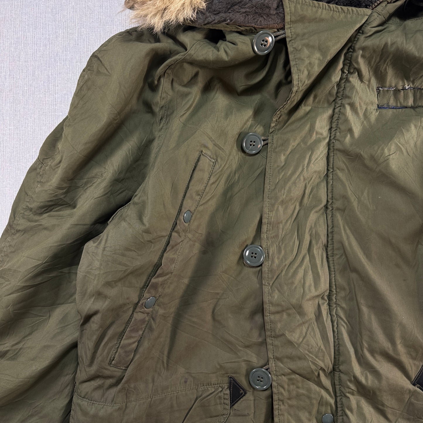 70s 米軍実物 N-3B 米軍実物 ミリタリージャケット L 72年製 USA ja-2603-015