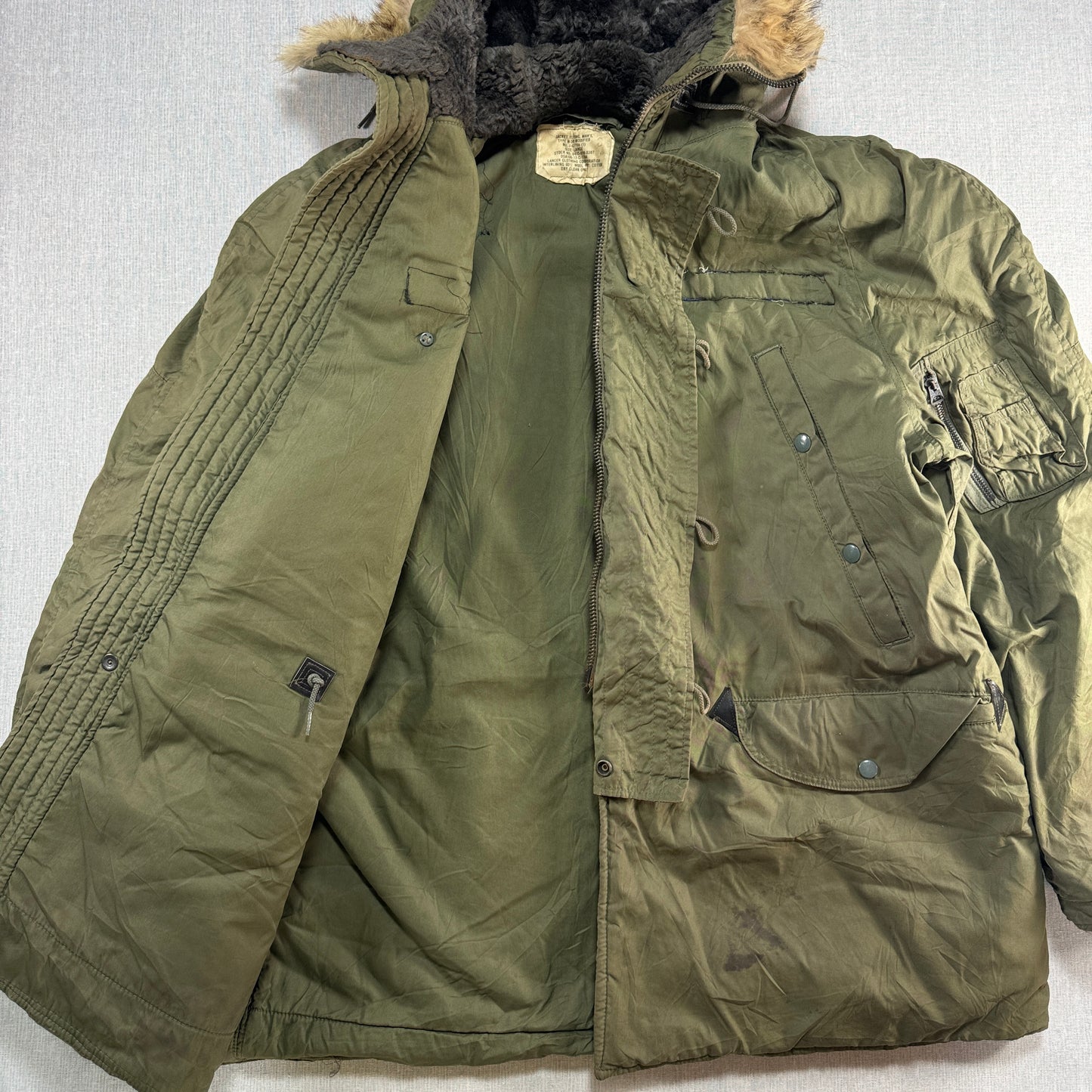 70s 米軍実物 N-3B 米軍実物 ミリタリージャケット L 72年製 USA ja-2603-015