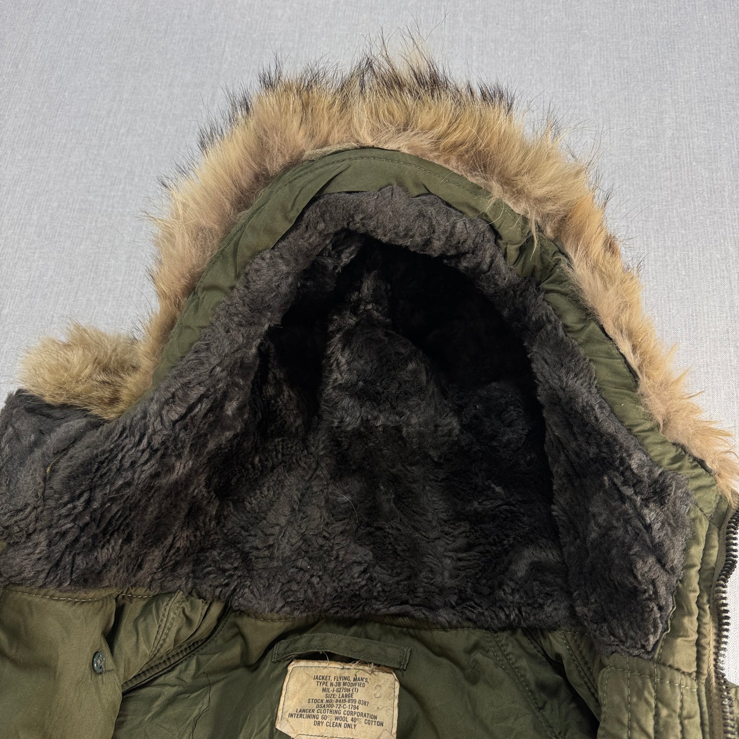 70s 米軍実物 N-3B 米軍実物 ミリタリージャケット L 72年製 USA ja-2603-015
