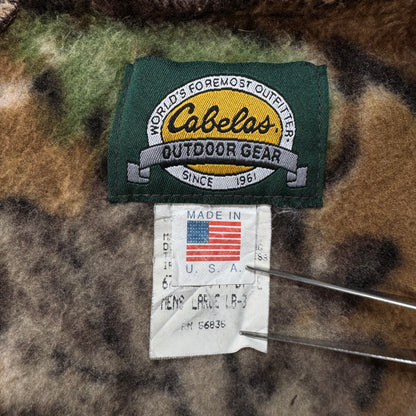 90s cabela's カベラス 迷彩 フリース ジャケット カモ柄 USA製 ja-2603-010