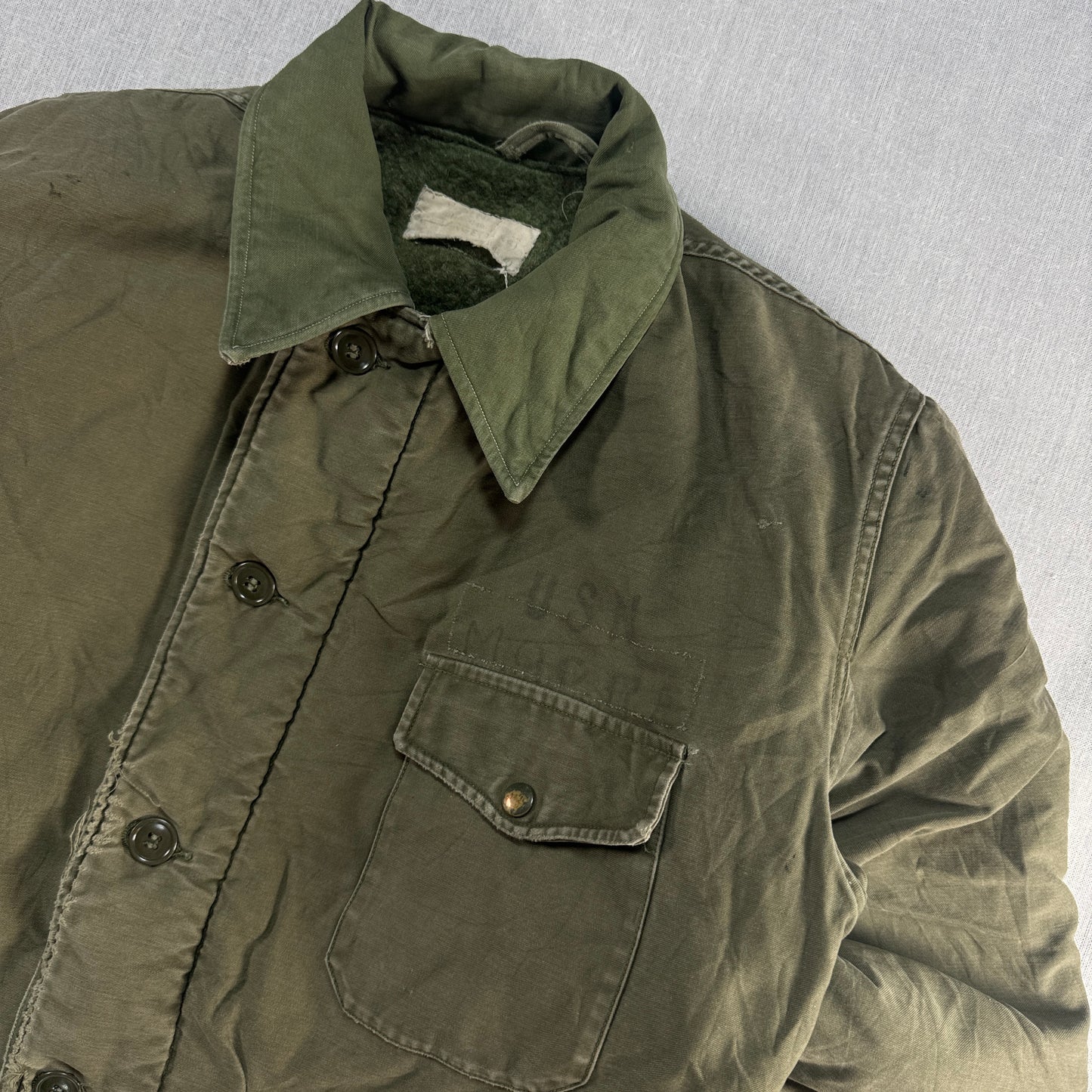 60s A2 デッキジャケット 初期型 三角フラップ U.S.NAVY A-2 Lサイズ USA製 米軍実物 ja-2603-001