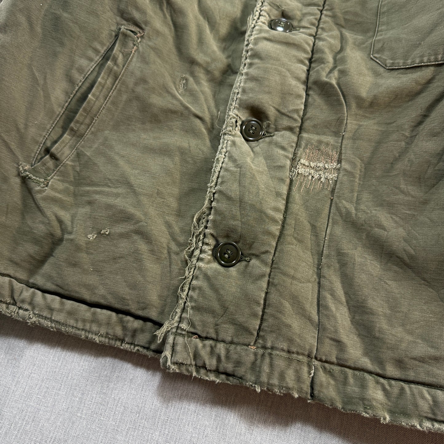 60s A2 デッキジャケット 初期型 三角フラップ U.S.NAVY A-2 Lサイズ USA製 米軍実物 ja-2603-001