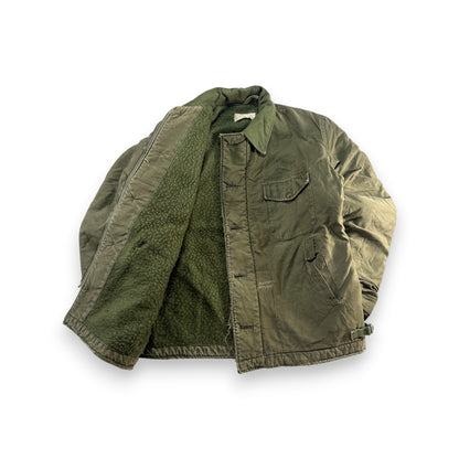 60s A2 デッキジャケット 初期型 三角フラップ U.S.NAVY A-2 Lサイズ USA製 米軍実物 ja-2603-001