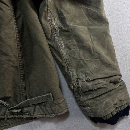 60s A2 デッキジャケット 初期型 三角フラップ U.S.NAVY A-2 Lサイズ USA製 米軍実物 ja-2603-001