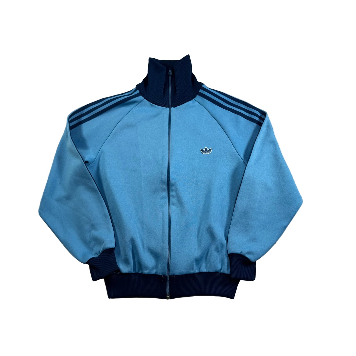 80s adidas トラックジャケット 水色 デサント製  4号 ad-t-2505-020