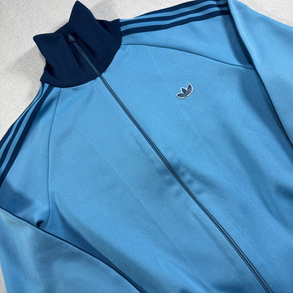 80s adidas トラックジャケット 水色 デサント製  4号 ad-t-2505-020