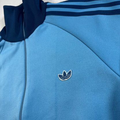 80s adidas トラックジャケット 水色 デサント製  4号 ad-t-2505-020