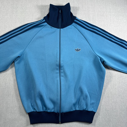 80s adidas トラックジャケット 水色 デサント製  4号 ad-t-2505-020