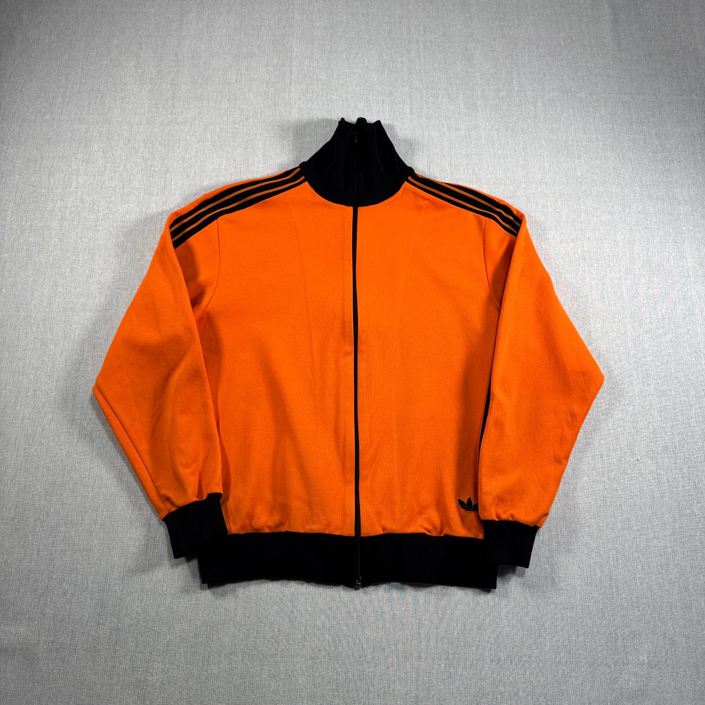 70s adidas トラックジャケット オレンジ デサント 西ドイツ製  4号 ad-t-2505-021