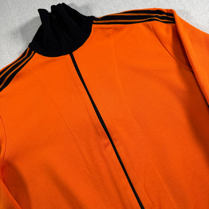 70s adidas トラックジャケット オレンジ デサント 西ドイツ製  4号 ad-t-2505-021