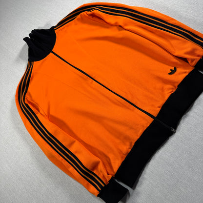 70s adidas トラックジャケット オレンジ デサント 西ドイツ製  4号 ad-t-2505-021