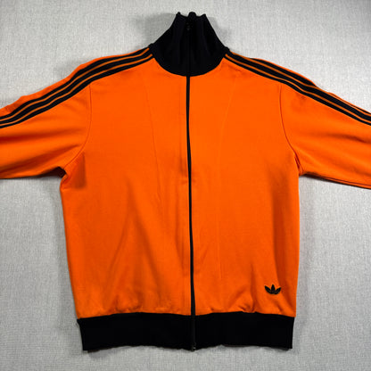 70s adidas トラックジャケット オレンジ デサント 西ドイツ製  4号 ad-t-2505-021