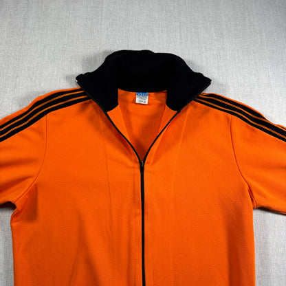 70s adidas トラックジャケット オレンジ デサント 西ドイツ製  4号 ad-t-2505-021