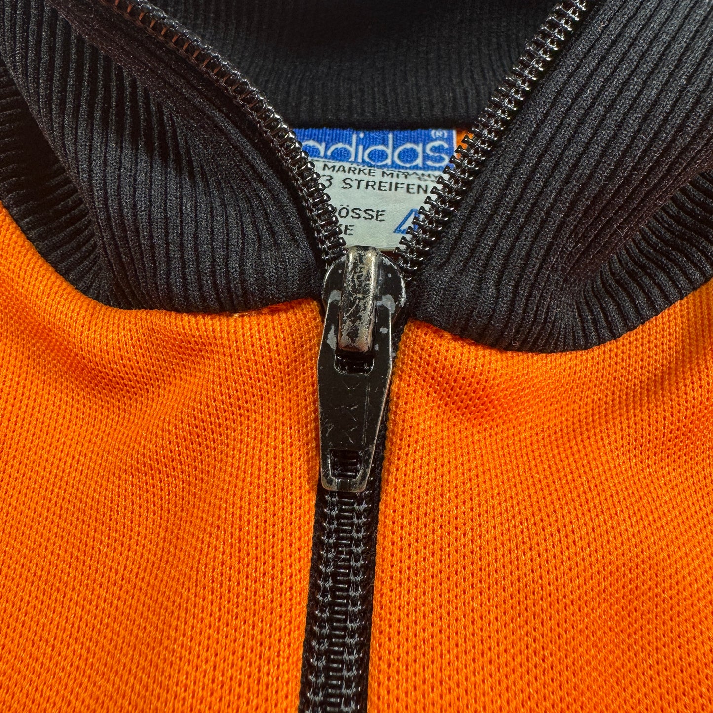 70s adidas トラックジャケット オレンジ デサント 西ドイツ製  4号 ad-t-2505-021