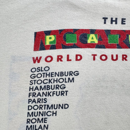 80s 90s ポールマッカートニー Tシャツ Paul McCartney バンドT 1989 1990 白 TDK シングルステッチ BROCKUM ba-t-2505-007