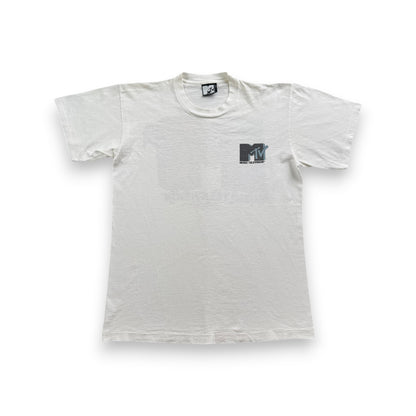 90s USA製 MTV Tシャツ 白 1991 1992 Nirvana レッチリ ガンズ ba-t-2505-021
