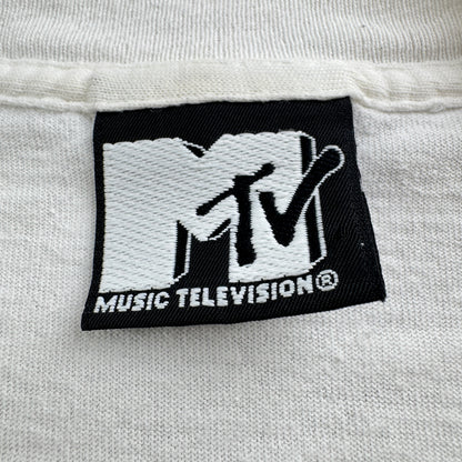 90s USA製 MTV Tシャツ 白 1991 1992 Nirvana レッチリ ガンズ ba-t-2505-021