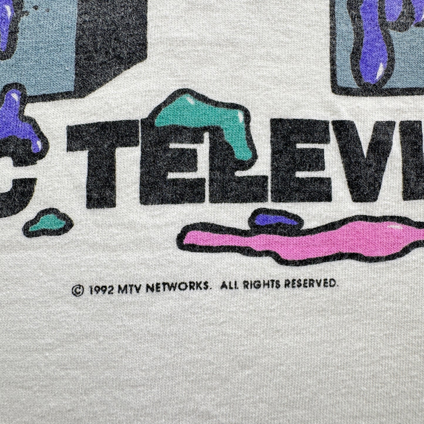90s USA製 MTV Tシャツ 白 1991 1992 Nirvana レッチリ ガンズ ba-t-2505-021